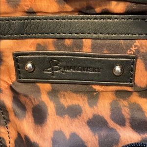 Black leather shoulder bag